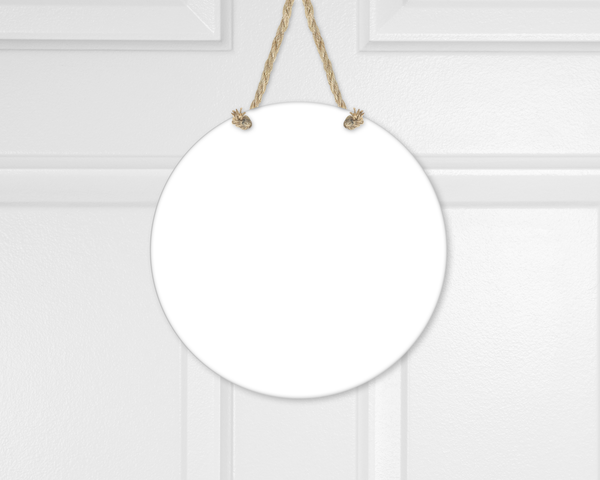 Round Door Hanger, gloss white 11.75 inch